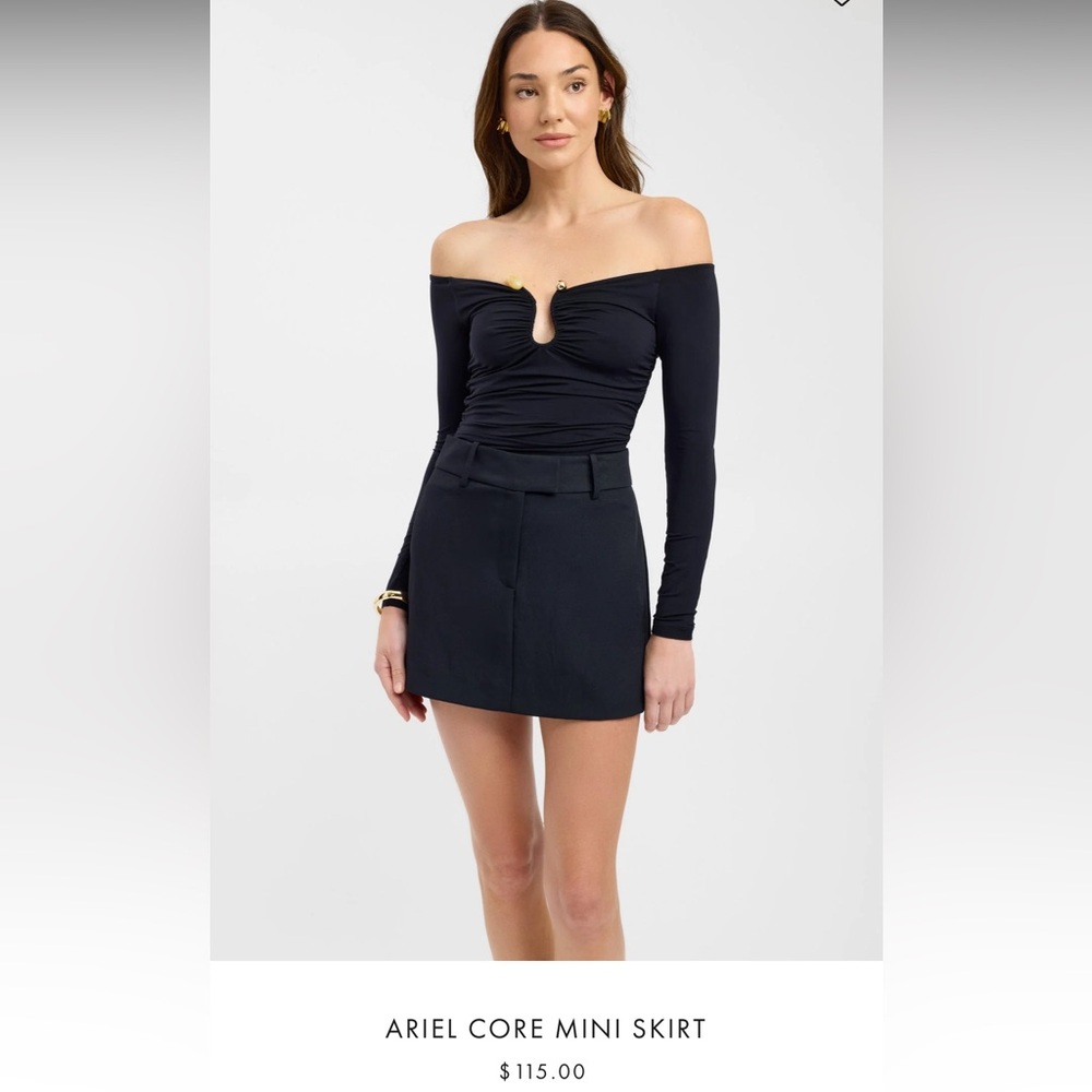Ariel core mini skirt black Kookai Australia